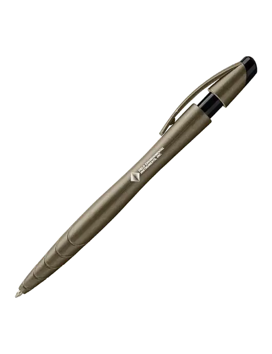 Awali Grey Metallic Pen - Black Ink w/Field Environmental Logo