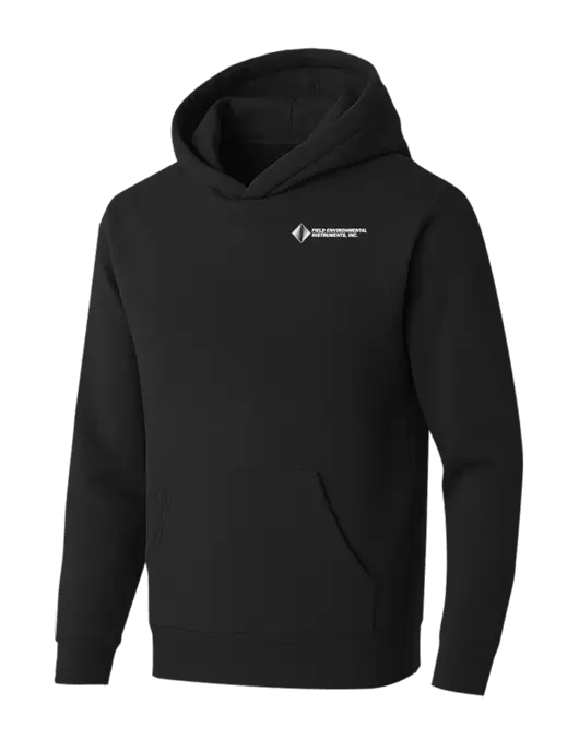 BELLA+CANVAS Black Sponge Fleece Pullover Hoodie w/Field Environmental Logo