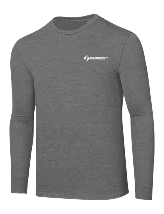 Core Blend Medium Grey Heather Long Sleeve Tee w/Field Environmental Logo