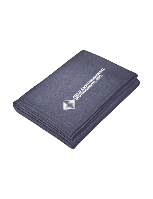 Core Heather Navy Fleece Sweatshirt Blanket w/Field Environmental Logo