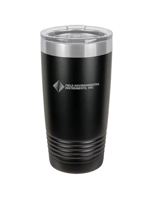 Polar Camel 20 oz Powder Coated Black Vacuum Insulated Tumbler w/Field Environmental Logo