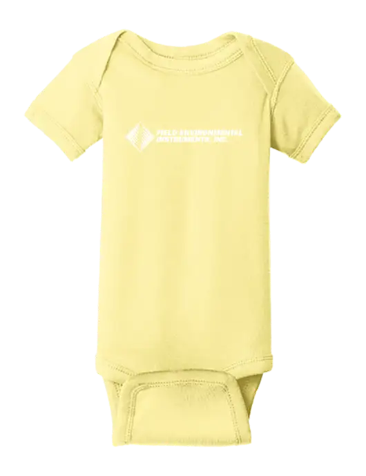 Rabbit Skins Banana Infant Short Sleeve Baby Rib Bodysuit w/Field Environmental Logo