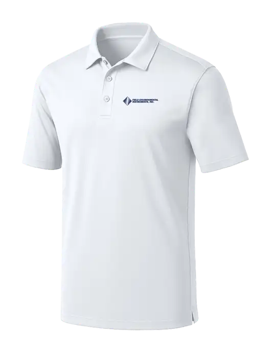 White Silk Touch Performance Polo w/Field Environmental Logo
