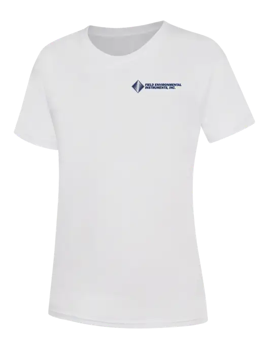 Womens White Core Blend Tee w/Field Environmental Logo
