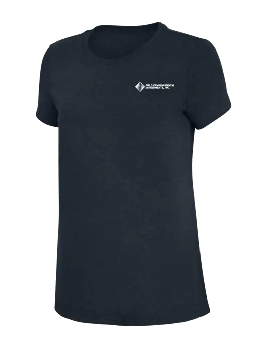 Womens Simply Soft Navy 4.5oz Poly/Combed Ring Spun Cotton T-Shirt w/Field Environmental Logo