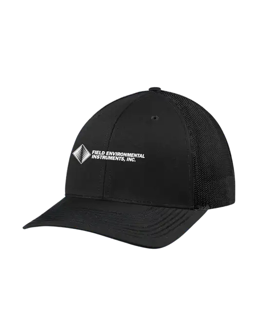 Richardson Adjustable Snapback Original 112 Trucker Cap Black w/Black Mesh w/Field Environmental Logo