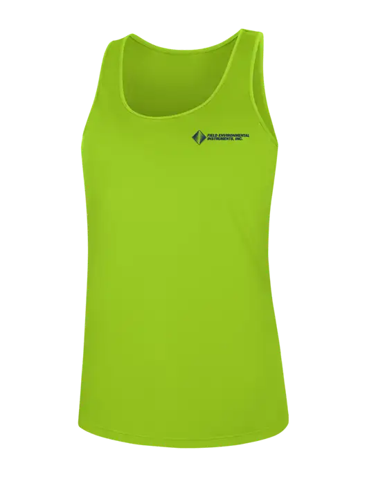 Womens Neon Green PosiCharge Competitor Racerback Tank w/Field Environmental Logo