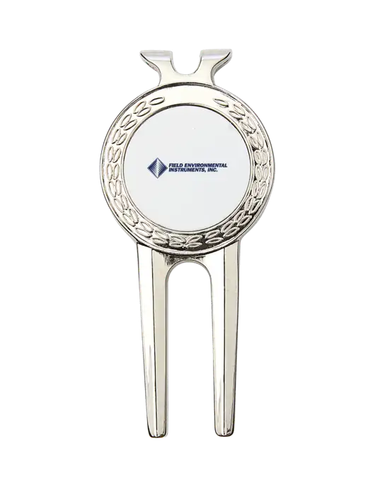 Silver Divot Tool, 1.5 x 3 w/Field Environmental Logo
