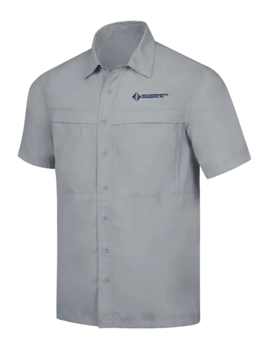 Light Grey Short Sleeve UV Daybreak Shirt w/Field Environmental Logo