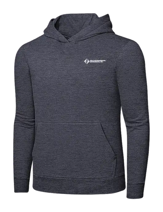 Heather Navy 7.8 oz Ring Spun Hooded Sweatshirt w/Field Environmental Logo