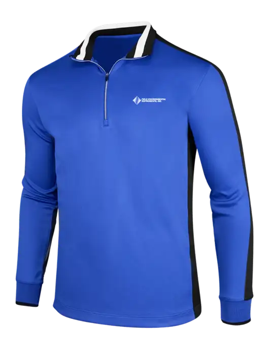 NIKE Game Royal/Black/White Dry-Fit 1/2 Zip Cover-Up w/Field Environmental Logo