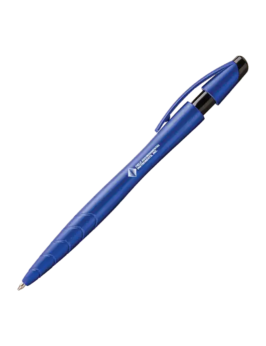 Awali Blue Metallic Pen - Black Ink w/Field Environmental Logo