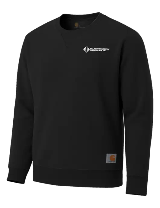 Carhartt Black Midweight Crewneck Sweatshirt w/Field Environmental Logo
