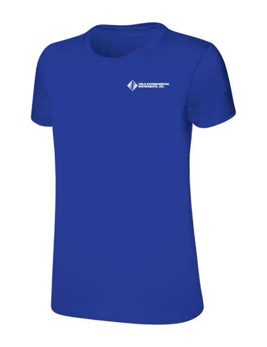 Womens Ring Spun Royal 4.5 oz T-Shirt w/Field Environmental Logo