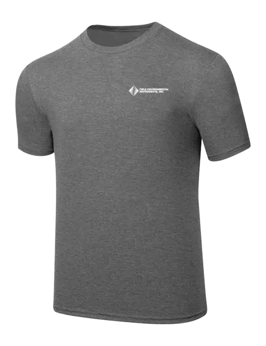 Simply Soft Heathered Medium Grey 4.5oz  Poly/Combed Ring Spun Cotton T-Shirt w/Field Environmental Logo