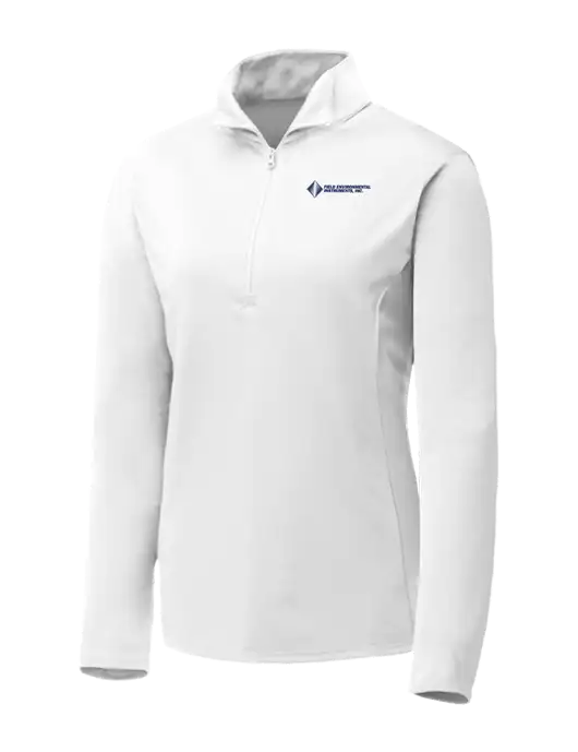 White Womens Posicharge Competitor ¼ Zip Pullover w/Field Environmental Logo