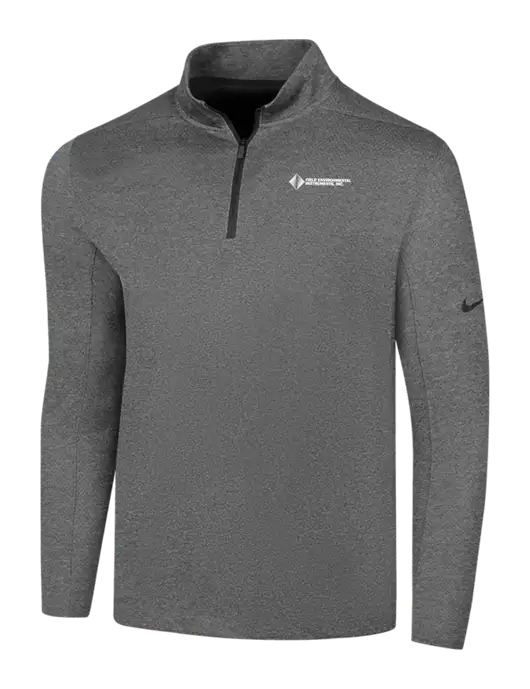 NIKE Dark Grey Heather Dry 1/2 Zip Cover-Up w/Field Environmental Logo