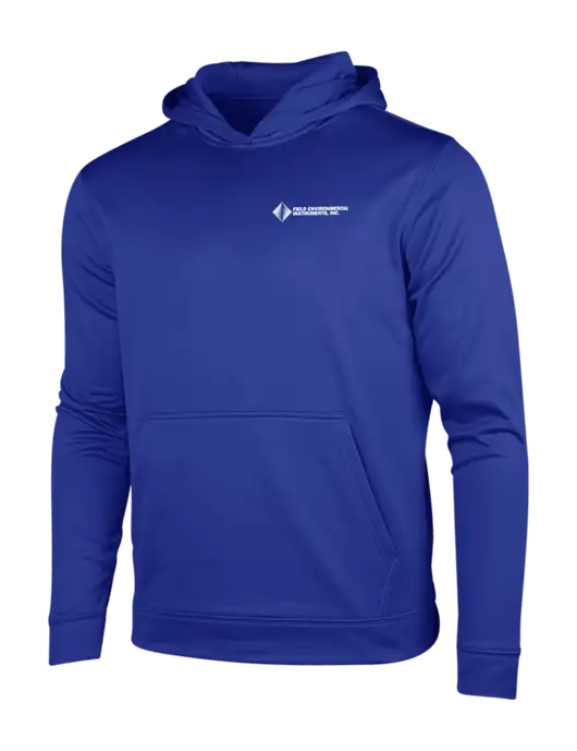 True Royal Sport-Wick Fleece Hooded Pullover w/Field Environmental Logo