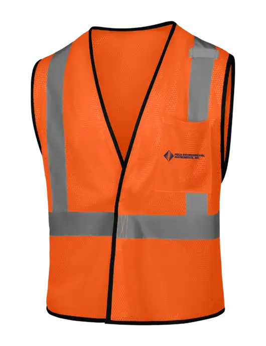 CornerStone Safety Orange ANSI 107 Class 2 Economy Mesh One-Pocket Vest w/Field Environmental Logo