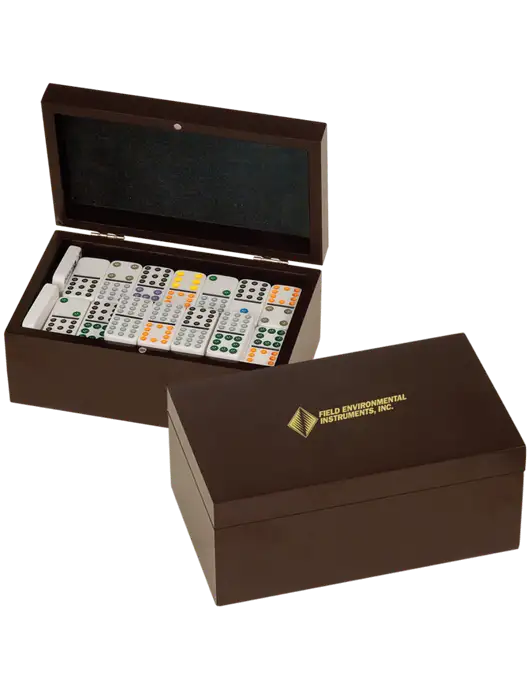 Rosewood Double Twelves 91 Piece Dominos Set w/Field Environmental Logo