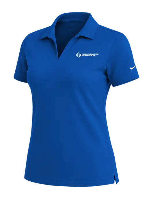 NIKE Royal Womens Dri-Fit Micro Pique Polo w/Field Environmental Logo