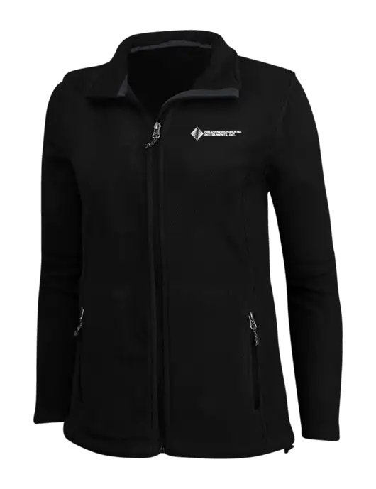 Womens Black Fleece Jacket w/Field Environmental Logo