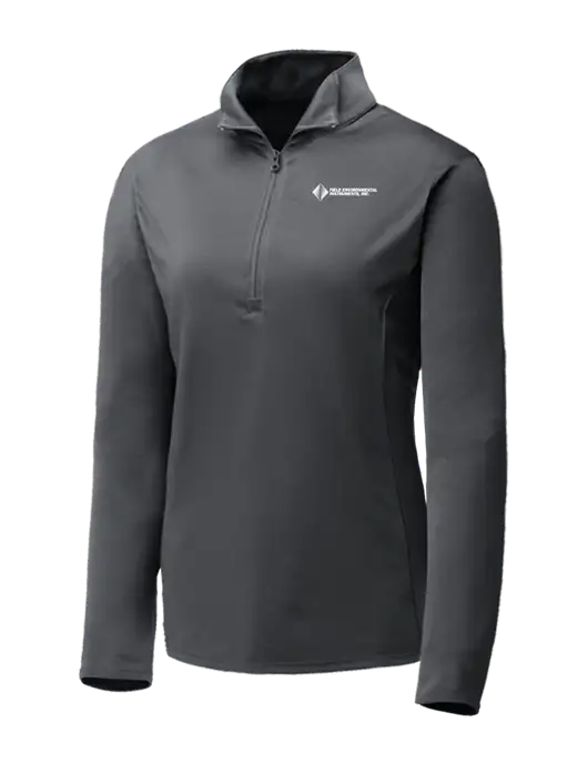 Dark Grey Womens Posicharge Competitor ¼ Zip Pullover w/Field Environmental Logo