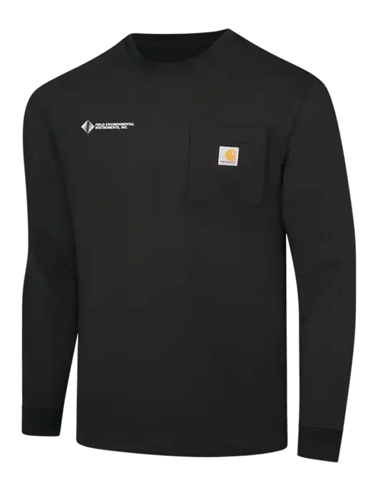 Carhartt Black Workwear Pocket Long Sleeve T-Shirt w/Field Environmental Logo