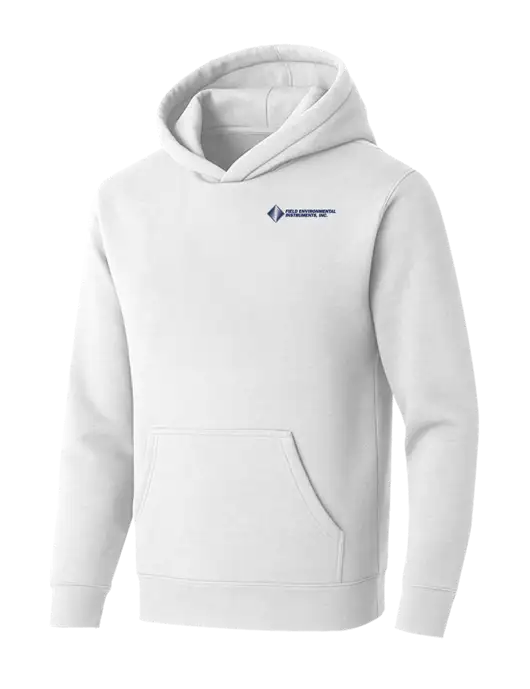 BELLA+CANVAS Heathered White Sponge Fleece Pullover Hoodie w/Field Environmental Logo