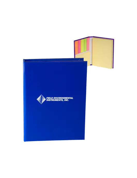 Dark Royal Blue Sticky Book Folio, 3.125 x 4.125 w/Field Environmental Logo