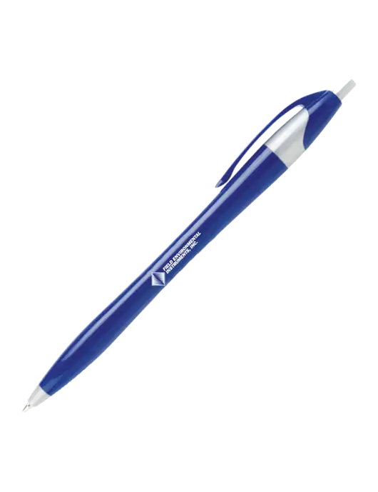 Novella Navy/Silver Corporate Pen- Blue Ink w/Field Environmental Logo