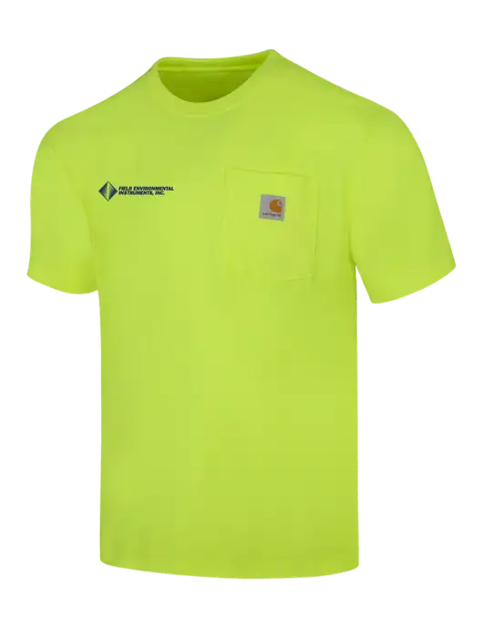 Carhartt Workwear Safety Yellow Pocket Short Sleeve T-Shirt w/Field Environmental Logo