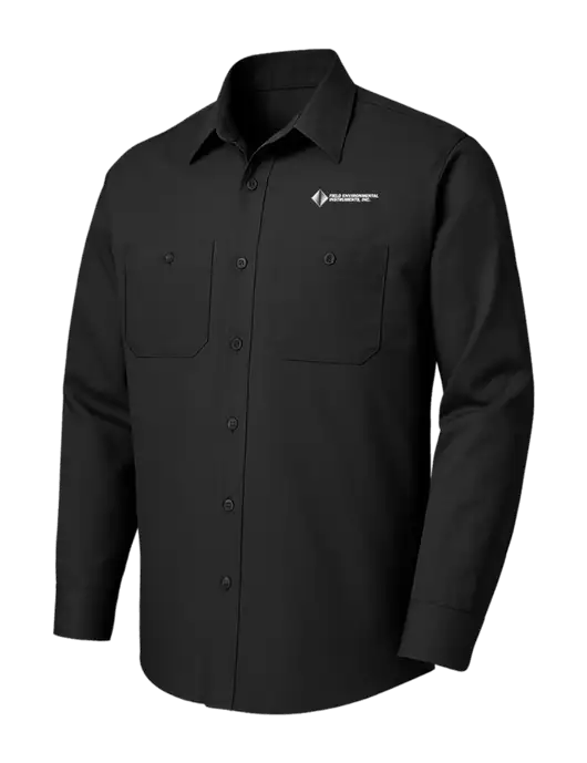 Red Kap Black Long Sleeve Work Shirt w/Field Environmental Logo