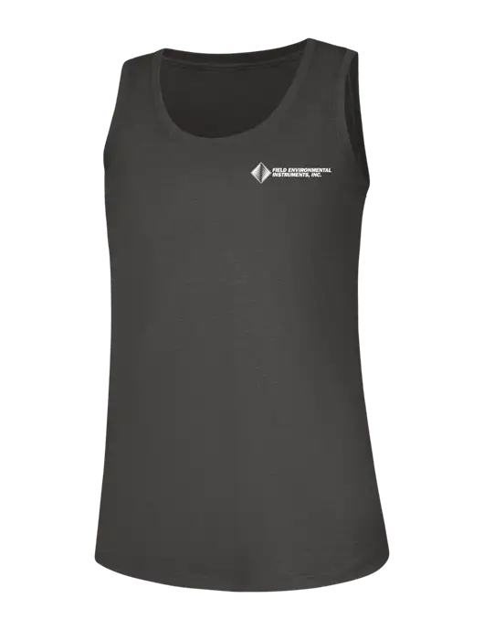 Womens Dark Grey Heather Perfect Tri Racerback Tank w/Field Environmental Logo