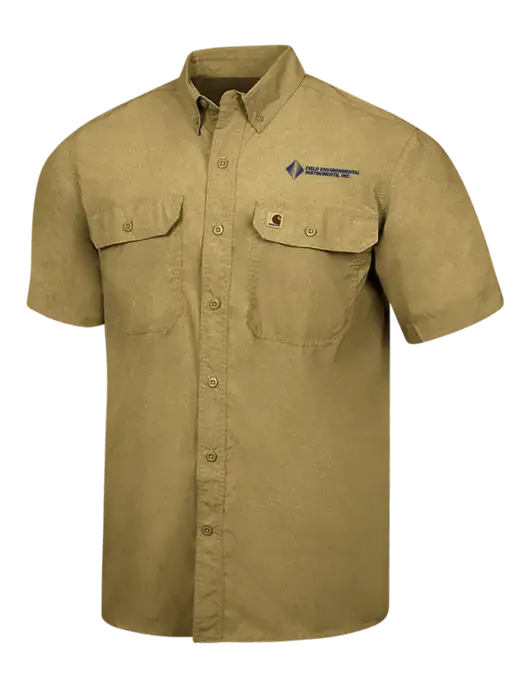 Carhartt Force Dark Tan Solid Short Sleeve Shirt w/Field Environmental Logo