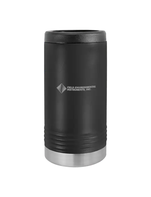 Polar Camel Powder Coated Black Vacuum Insulated Slim Beverage Holder w/Field Environmental Logo