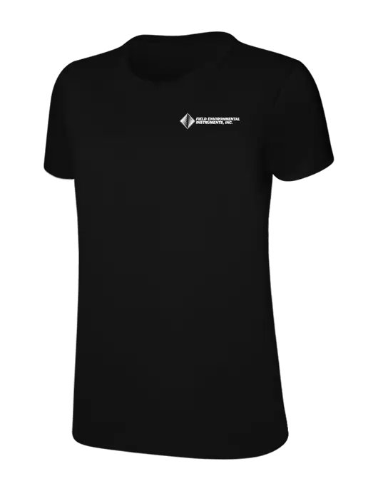 Womens Ring Spun Jet Black 4.5 oz T-Shirt w/Field Environmental Logo