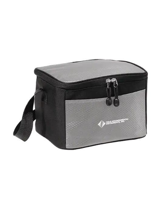 6 Can Grey/Black Cube Cooler w/Field Environmental Logo