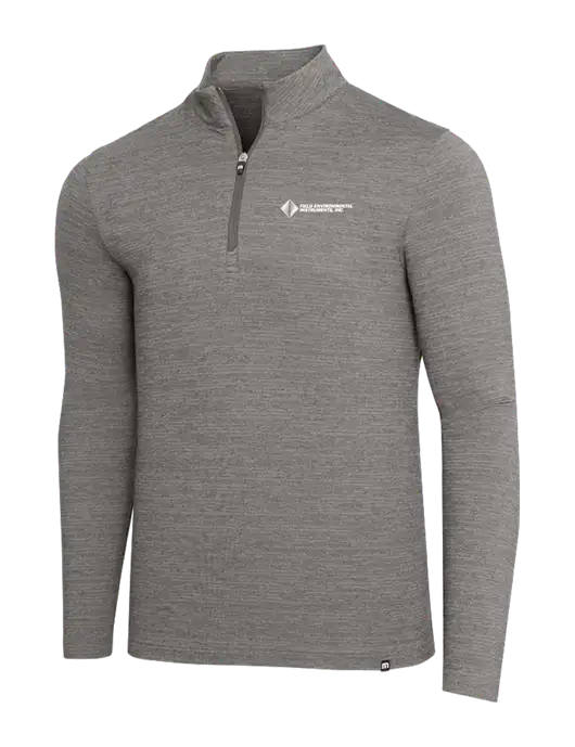TravisMathew Medium Grey Heather Crestview 1/4 Zip w/Field Environmental Logo