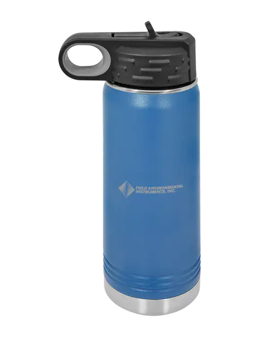 Polar Camel 20 oz Powder Coated Royal Vacuum Insulated Water Bottle w/Field Environmental Logo
