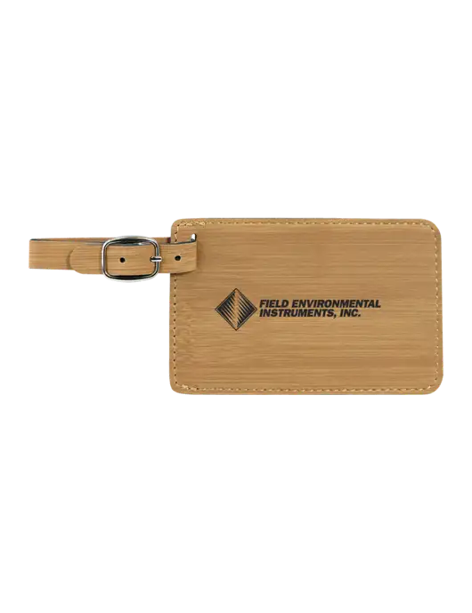 Bamboo Leatherette Luggage Tag w/Field Environmental Logo