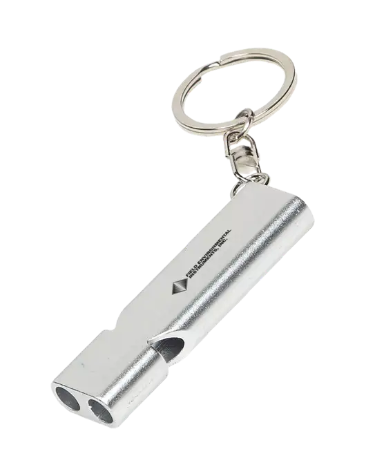 Quick Alert Silver Safety Whistle w/Field Environmental Logo