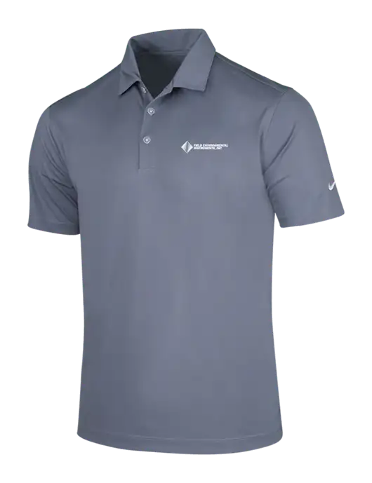 NIKE Medium Grey Dri-Fit Vertical Mesh Polo w/Field Environmental Logo