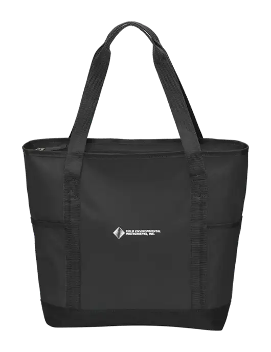 On the Go Black/Black Tote w/Field Environmental Logo