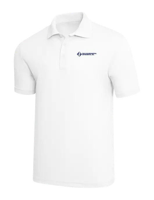 White PosiCharge RacerMesh Polo w/Field Environmental Logo