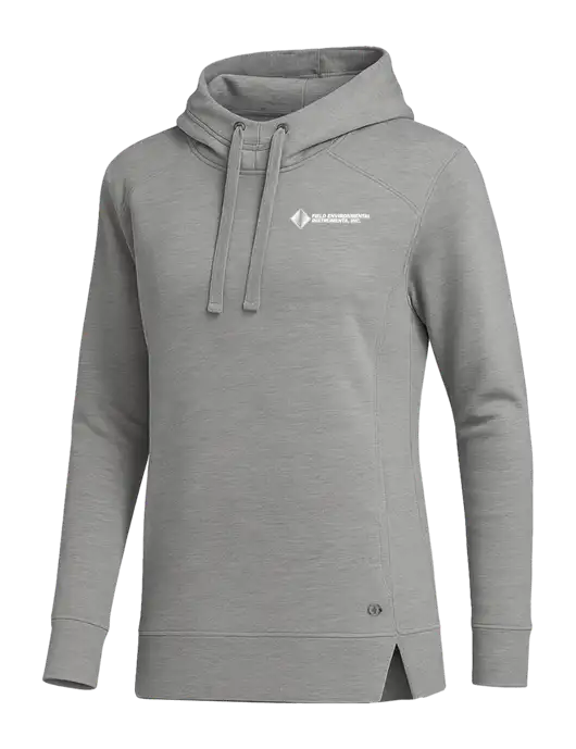 OGIO Heather Grey Womens Luuma Pullover Fleece Hoodie w/Field Environmental Logo