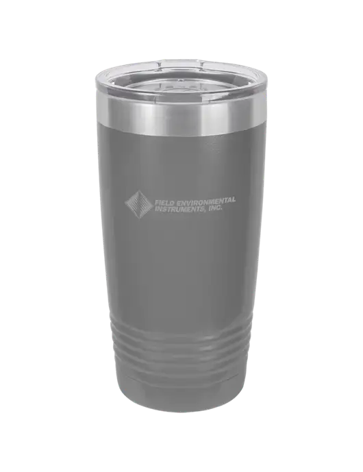 Polar Camel 20 oz Powder Coated Grey Vacuum Insulated Tumbler  w/Field Environmental Logo