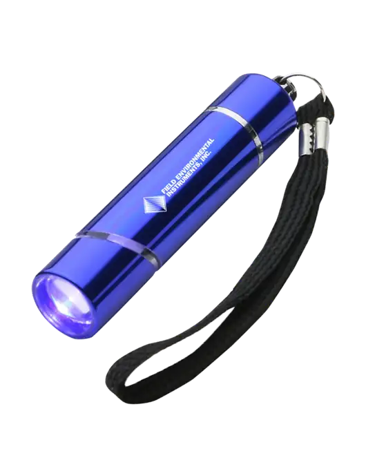 Blue Aluminum Scope LED Flashlight w/Field Environmental Logo