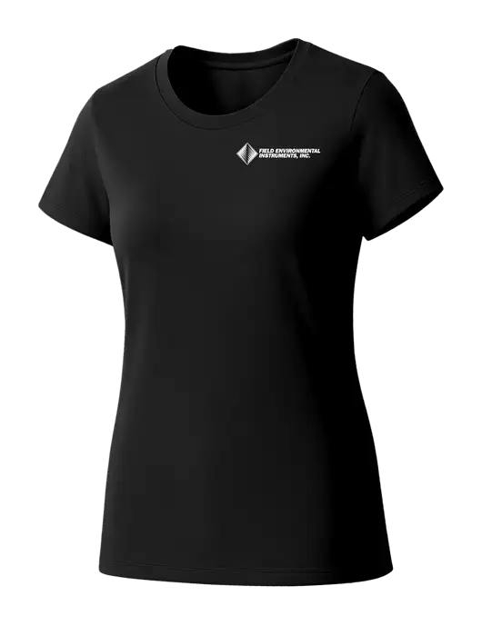 Womens Seriously Soft Black T-Shirt w/Field Environmental Logo