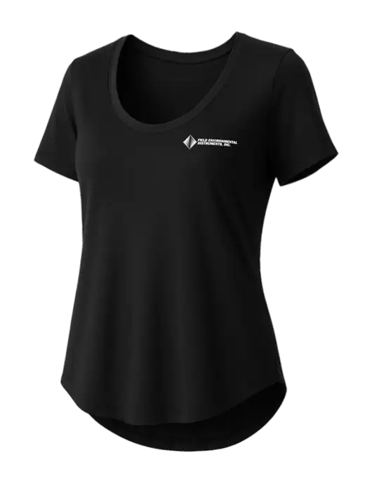 Mercer+Mettle Womens Black Stretch Jersey Relaxed Scoop w/Field Environmental Logo